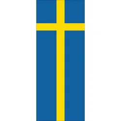 flaggenmeer Flagge Flagge Schweden 110 g/m2 Hochformat ca. 300 x 120 cm Hochformat mit Hohlsaum oben