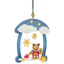 Hubrig Volkskunst GmbH Hubrig-Volkskunst Baumbehang Teddy Schaukel * Höhe 9cm