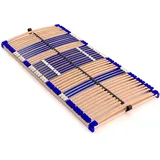 Stabiler Lattenrost 100% BUCHE Lattenrahmen - Nicht verstellbar, starr - SCHULTERFRÄSUNG, 7 Zonen, 44 Federleisten, Härte-Regulierung, Mittelgurt - FIX Comfort 44® - fertig montiert (70x220cm)
