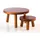 APS 33256 Akazienholz Buffet Ständer, Ø 25 x 15 cm
