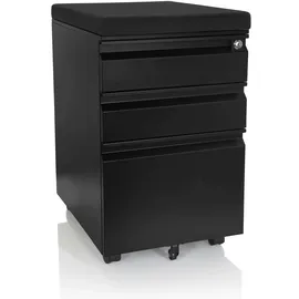 HJH Office Color Os Rollcontainer 60,5 x 39 x 50 cm schwarz