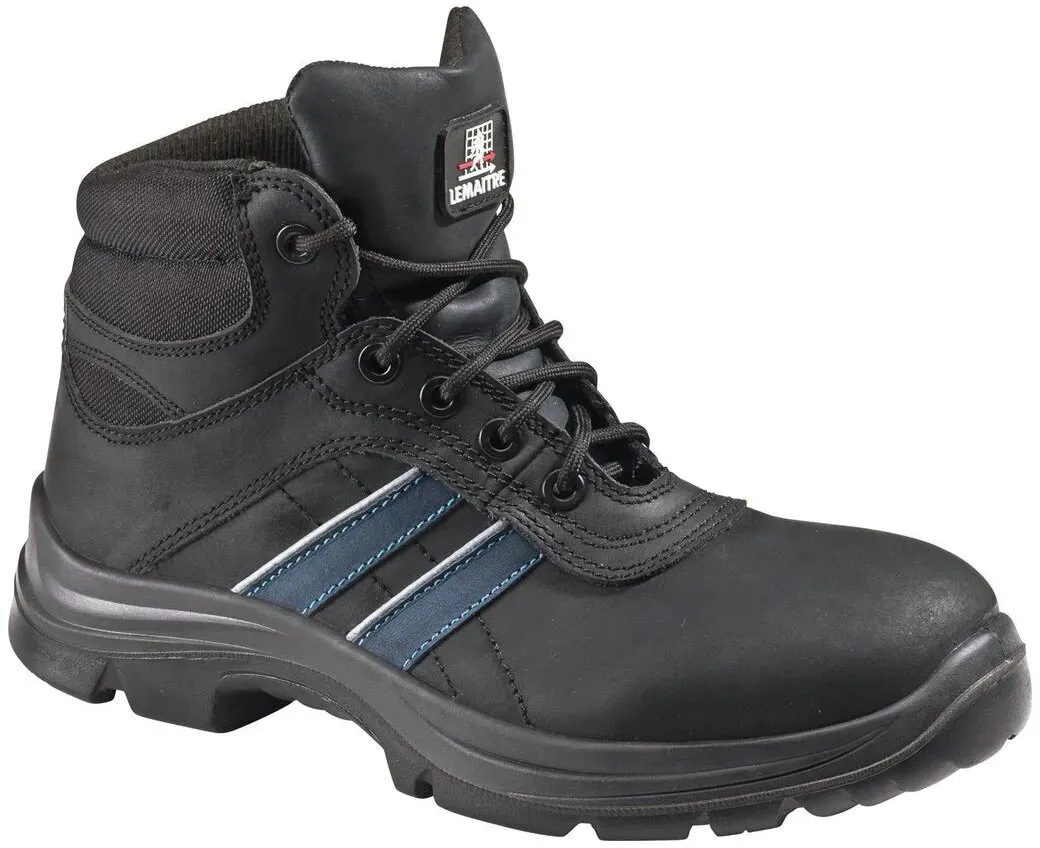 Lemaitre Andy high XXL Sicherheitsstiefel S3 921 schwarz, blaue Besätze 44
