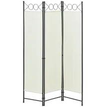 [en.casa] Raumteiler Saragossa 3-teilig 120x171 cm Paravent Trennwand 3-TLG. Sichtschutz Stellwand Spanische Wand Weiß