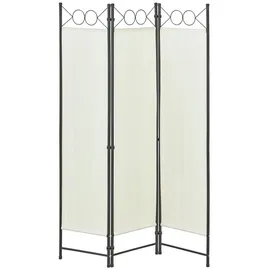 [en.casa] Raumteiler Saragossa 3-teilig 120x171 cm Paravent Trennwand 3-TLG. Sichtschutz Stellwand Spanische Wand Weiß