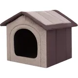 Hundehütte Hundehöhle Hundebett Hundehaus Katzenhöhle Größe XXXL - 76x72 cm Cappuccino mit braun