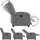vidaXL Massagesessel Dunkelgrau Stoff 93 x 101 x 93 cm Grau mit Fernbedienung
