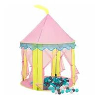 vidaXL Kinder-Spielzelt mit 250 Bällen Rosa 100x100x127 cm