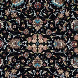 Morgenland Perserteppich - Ghom - 147636 - 210 x 140 cm - dunkelblau - rechteckig