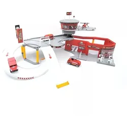 Feuerwehrzentrale mit Parkplatz