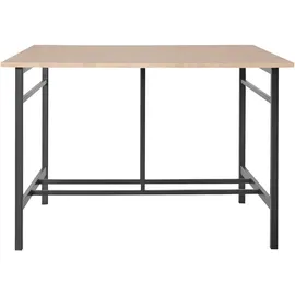 Home Affaire Esstisch HOME AFFAIRE "Sare", weiß (weiß geölt, schwarz, weiß geölt), B:120cm H:77cm T:85cm, Tische, Esstisch, mit Echtholzfurnier aus Eiche