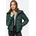 Navahoo Damen Winterjacke warm reflektierende Steppjacke in Metallic-Optik Sternschnüppchen Forest Green Gr. L - L