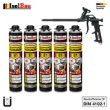 Brandschutzschaum B1 Bauschaum 5 x 750ml Montageschaum Pistolenschaum Pistole