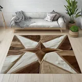 Sshjfeu Kuhfell Ländliche Teppich Antirutsch Waschbar, Rindsleder Western Teppich Wohnzimmer 140 X 200 cm Weich, Bauernhoftier Teppiche Kurzflor Schlafzimmer, Kinderzimmer, Esszimmer