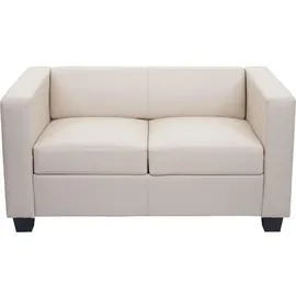MCW 2er Sofa Lille ~ Leder, creme