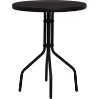 vidaXL 3-tlg. Bistro-Set PVC Rattan Schwarz