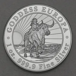 Silbermünze 1oz Goddess Europa 2023 (Tschad)