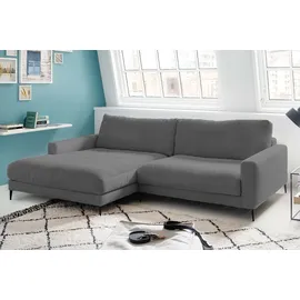 KAWOLA Ecksofa Cara Cord Recamiere links grau