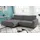 KAWOLA Ecksofa Cara Cord Recamiere links grau