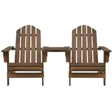 vidaXL Adirondack Gartenstuhl 91,5 x 164 x 90 cm braun 2 St.