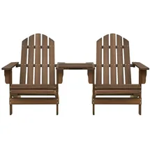 vidaXL Adirondack Gartenstuhl 91,5 x 164 x 90 cm braun 2 St.