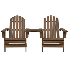 vidaXL Adirondack Gartenstuhl 91,5 x 164 x 90 cm braun 2 St.