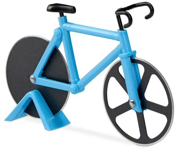 Relaxdays Fahrrad Pizzaschneider Blau,Schwarz