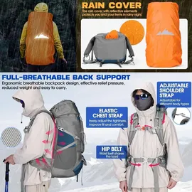 luxuskollektion Trekkingrucksack 60L blau