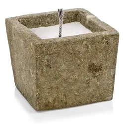 Wiedemann Kerzen Elfenbein Lavatopf quadratisch, Outdoor 140 x 190 mm