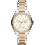 Giorgio Armani ARMANI EXCHANGE Armbanduhren silberfarben (silberfarben-roségoldfarben) Damen Quarzuhr, Armbanduhr, Damenuhr, analog, Edelstahlarmbanduhr