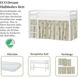 Hoppekids Spielbett ECO Dream 70 x 160 cm Kiefer massiv grün