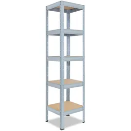 shelfplaza PRO 200x50x50 cm Schwerlastregal in verzinkt mit 5 Böden und 200 kg Traglast pro Boden