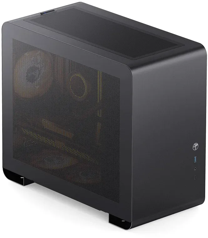 Jonsbo U4 Mini, Mini Tower, PC, Schwarz, ITX, Mini-ATX, Netz, Stahl, Gaming