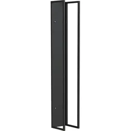 DanDiBo Ambiente DanDiBo Kaminholzregal Innen Metall Schwarz Kaminholzständer 160 cm mit Rückwand an der Wand Hängend 96540 Holzkorb Kaminholzhalter Holzregal - Schwarz