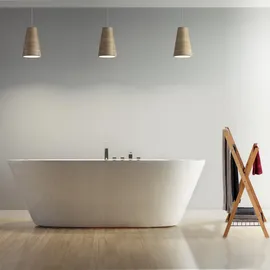 Relaxdays Handtuchhalter stehend, 4 Handtuchstangen, Badablage, Metall, Bambus, HBT 87 x 60,5 x 37,5 cm, schwarz/natur