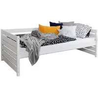 TICAA Kinderbett Naomi 100 x 200 cm Kiefer massiv weiß