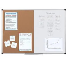 Bi-Office Kombitafel 120 x 90 cm Kork/Braun