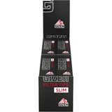 Gizeh Black Filter Tips Slim – Vorperforierte schmale Filter Tips für einfaches Eindrehen – im praktischen Heftchen mit 35 Blatt á 20x60 mm – ideal für unterwegs & einzeln entnehmbar