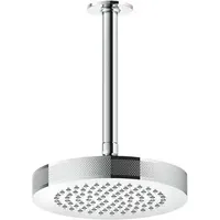 GESSI Inciso Antikalk-Dekor-Kopfbrause D218 mm, mit Gelenk und Deckenarm