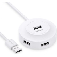 UGREEN Hub 4in1 4xUSB-A 2.0 480Mbps 1m weiß (CR106)