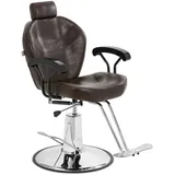Physa Friseurstuhl mit Fussstütze höhenverstellbar Barber-Stuhl 150 kg Braun