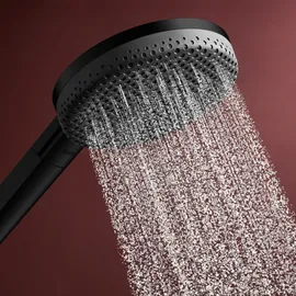 Hansgrohe Raindance Alive Select S Brausegarnitur mit Stange 3 Strahlarten Mattschwarz 24602670