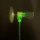 Forspero Rot Grün Weiß Blau Vertikal Diy Kleiner Gleichstrommotor Led Windmühlen Turbinen Windgenerator Modell - Grün