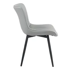 CLP 2er Set Stühle Brady grau/Kunstleder