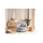 S-Style Drehsessel Ted Cord 107 x 94 x 0 cm Grau mit Kissen