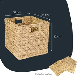 HMF Aufbewahrungskorb 32 x 34,5 x 32 cm 4-tlg. beige
