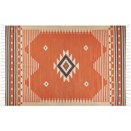 Beliani Gavar Kelimteppich 200 x 300 cm Orange