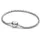 Pandora Facettiertes Damenarmband mit Herzverschluss aus Silber 594236C00 Größe 19 cm