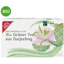 H&S Bio Grüner Tee aus Darjeeling Filterbeutel
