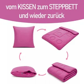 BestLivings 2 in 1 Kuscheldecke 135 x 200 cm Fuchsia