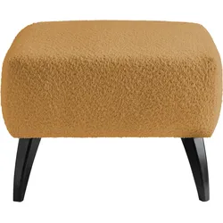 Polsterhocker INOSIGN "Colori", gold, B:66cm H:44cm T:66cm, 100% Polyester, Hocker, Holzfußfarbe wählbar, verschiedene Stoffe, hochwertige Stoffqualität